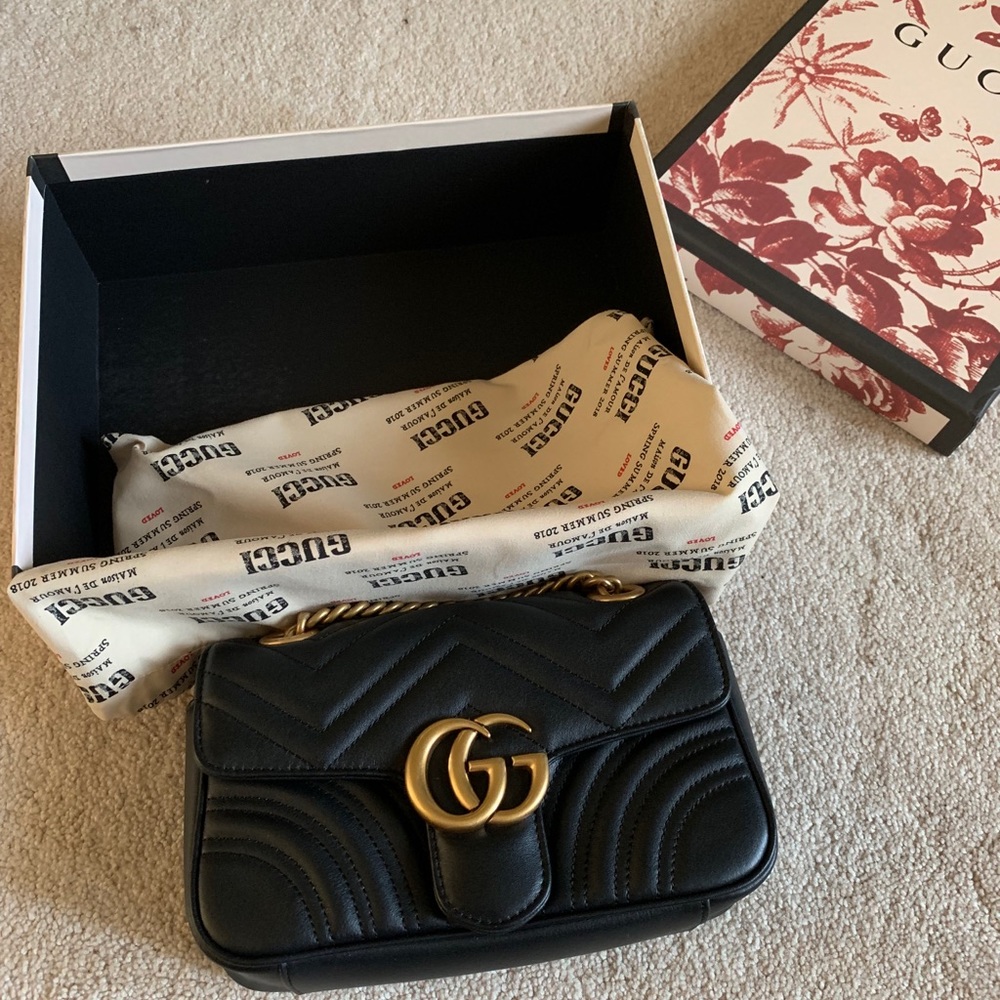 GG Marmont small quilted leather shoulder bag